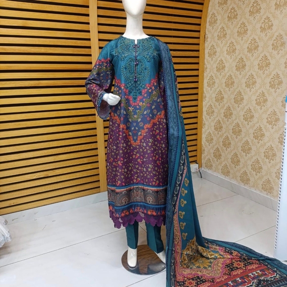 Colorful Embroidered Kurta Set - Picture 1 of 1